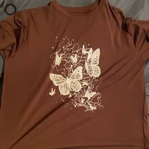 Butterfly brown shirt